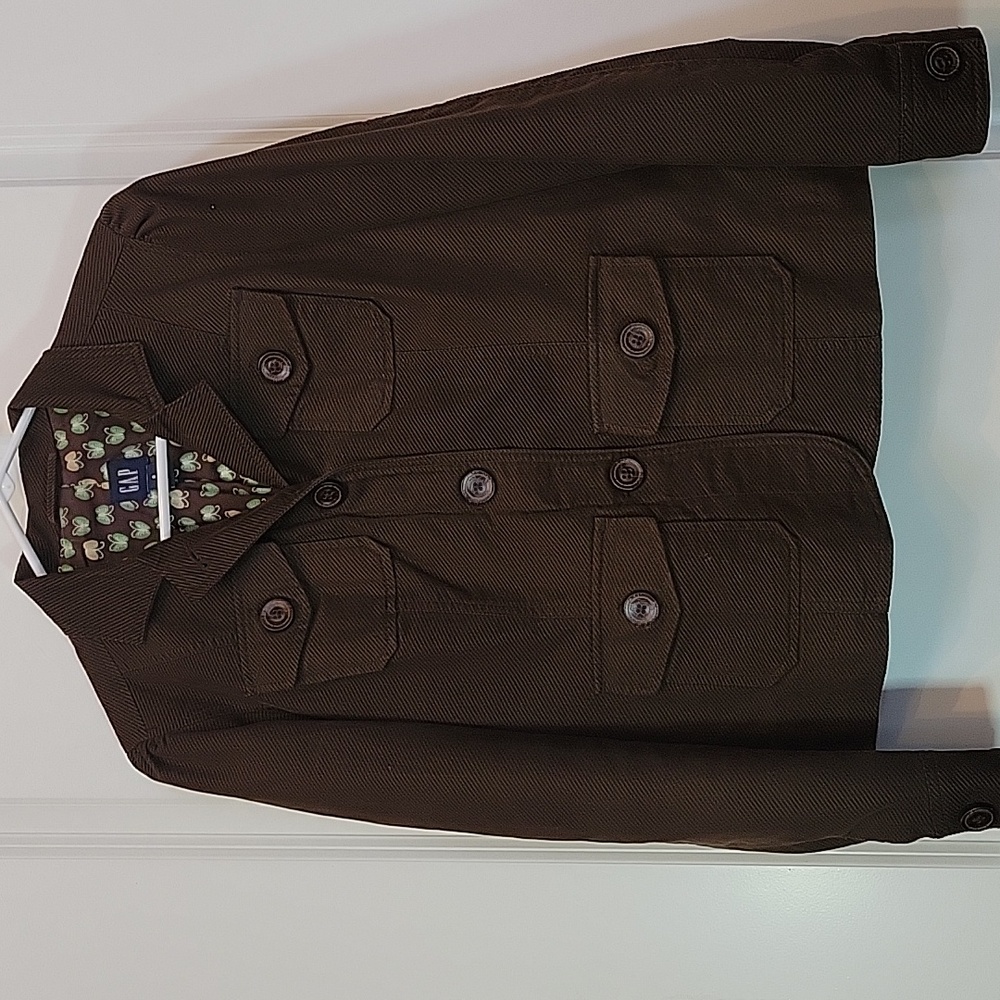 GAP Brown Utility Jacket with Button Flap Pockets